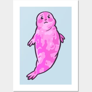 Pink Weddell Seal Posters and Art